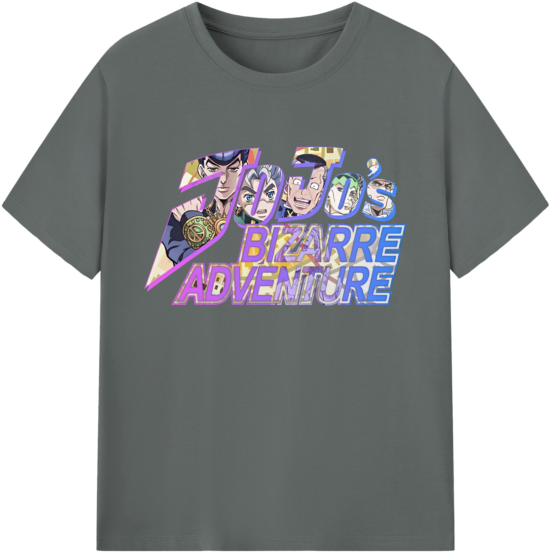 （画像用） ジョジョの奇妙な冒険 JoJo's Bizarre Adventure 綿100％ メンズ半袖Tシャツ｜肌触りやわらか＆通気性